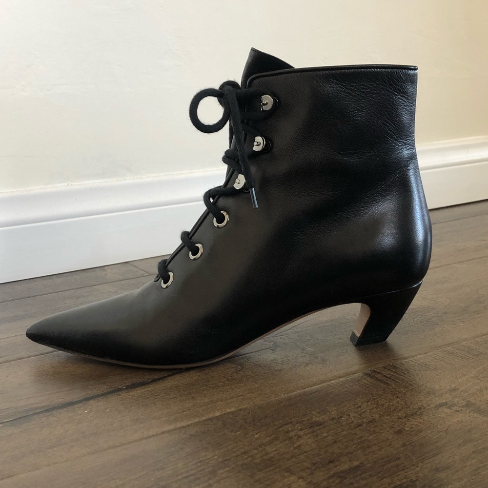 Christian Dior leather lace-up boots